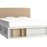 Кровать двуспальная с низкой спинкой и основанием 4YOU VOX - Кровать двуспальная с низкой спинкой и основанием 4YOU VOX белый