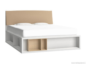 Кровать двуспальная с низкой спинкой и  подъемным стеллажом 4YOU VOX 