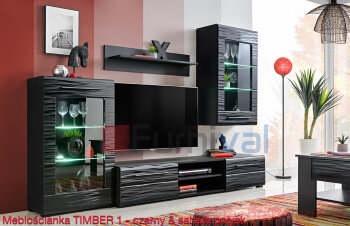 TIMBER1 Гостиная FURNIVAL (черный/глянец &quot;Сахара&quot;) TIMBER 1 гостиная фабрики FURNIVAL