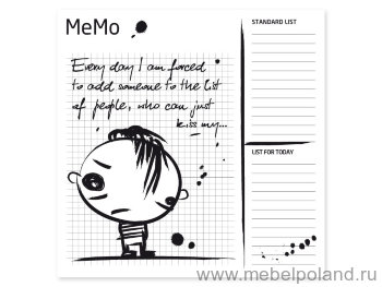 Магнитная накладка для фасадов - расписание Memo boy Young Users by VOX 