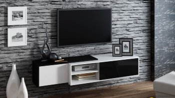 SIGMA 1 тумба ТВ настенная CAMA Тумба ТВ настенная Sigma 1 фабрики Cama (Польша) выпускается в цвете:
SIGMA 1A • Корпус - белый мат и черный глянец • Фасады - чёрный и белый глянец
SIGMA 1B • Корпус - чёрный мат и белый глянец • Фасады - белый и чёрный глянец
SIGMA 1C • Корпус - дуб сонома мат и чёрный глянец • Фасады - дуб сонома мат и чёрный глянец
SIGMA 1D • Корпус – дуб сонома мат и белый глянец • Фасады - дуб сонома мат и белый глянец
SIGMA 1E • Корпус – чёрный мат и чёрный глянец • Фасады - чёрный глянец
SIGMA 1F • Корпус – белый мат и белый глянец • Фасады - белый глянец

Размер - 35/180/45 cm