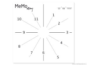 Магнитная накладка для фасадов - расписание Memo day Young Users by VOX 