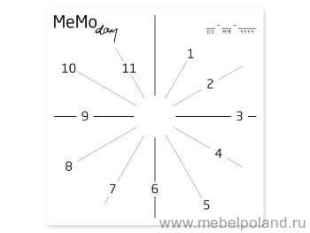 Магнитная накладка для фасадов - расписание Memo day Young Users by VOX 