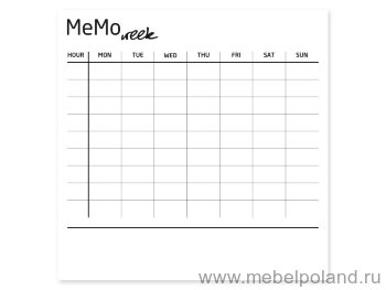 Магнитная накладка для фасадов - расписание Memo week Young Users by VOX 